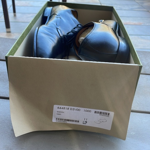 Gucci Black Quentin Lace-Up Derbys - Picture 5 of 5